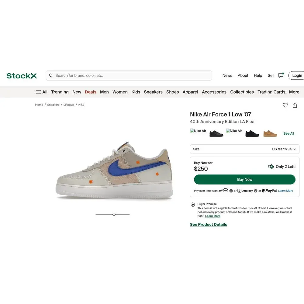 New Nike Women's Air Force 1 Low '07 Limited Edition LA Flea